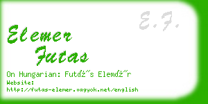 elemer futas business card